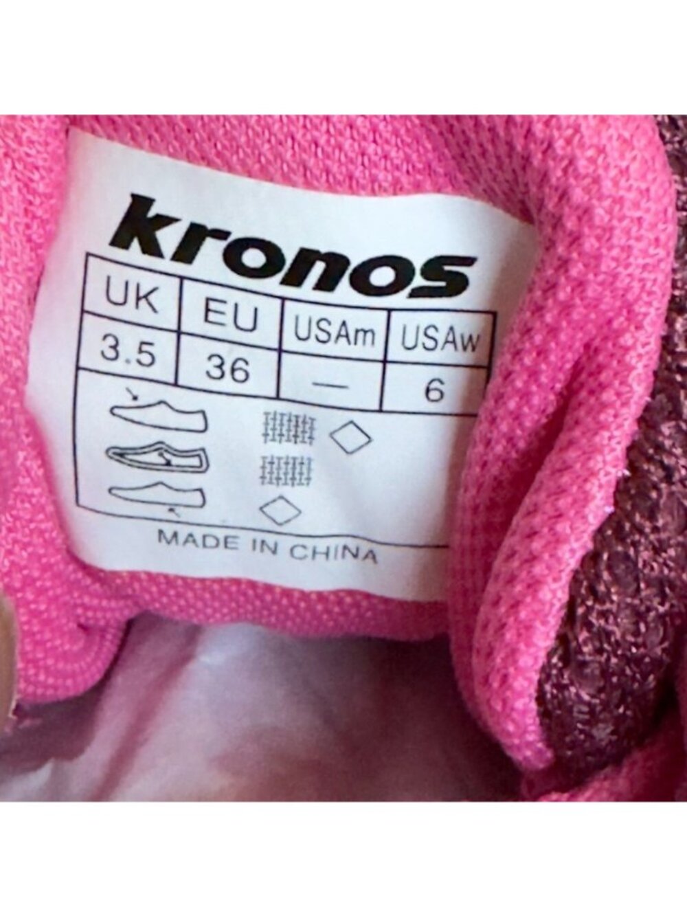 Kronos Shoes Athletic Pink Runner Light Weight Textile Sneakers Womens Eu 36 US - Picture 6 of 10